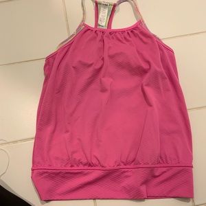 Adorable pink Ivivva tank top/built in sports bra)